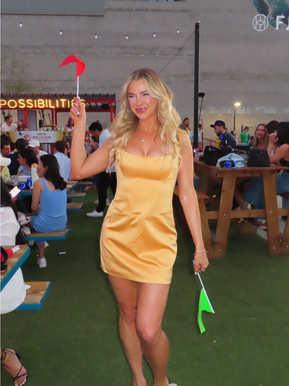 House of CB Peach Orange Square Neck Bodycon Mini Dress